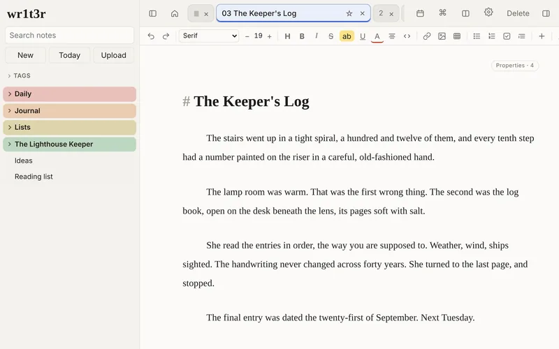 wr1t3r in the Default theme